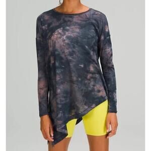 Lululemon Athletica To The Point Spray Dye Top Women's Navy Size 6